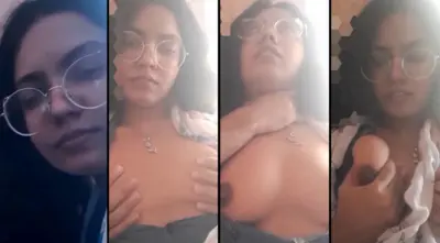 Indian Chasmish GF Blowjob in Restaurant Viral Video